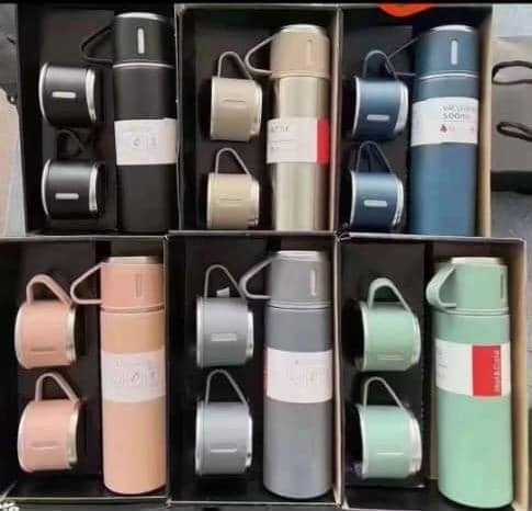 فلاسک مسافرتی استیل فنجان دار