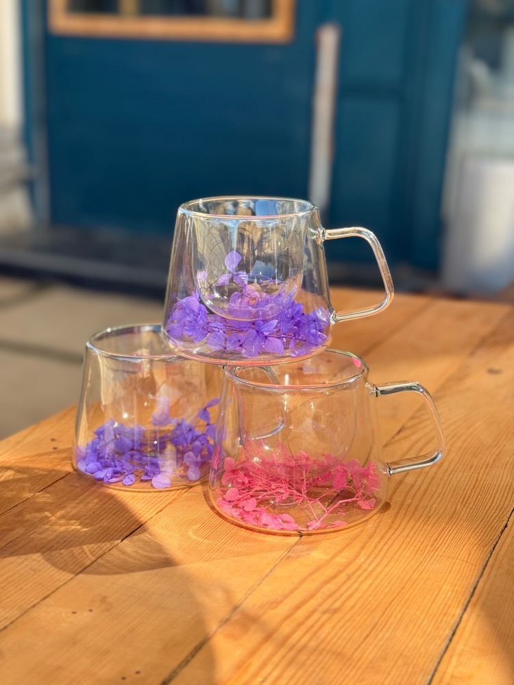 لیوان دوجداره گل گلی