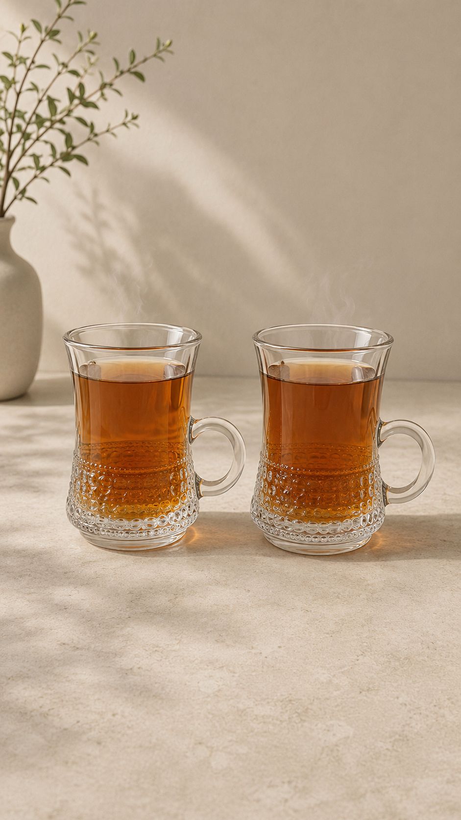 استکان کمر باریک دلی گلس مرواریدی