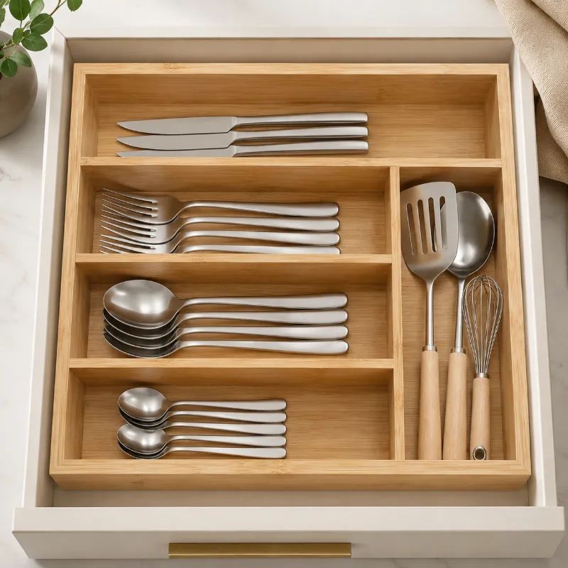 جا قاشقی کابینتی بامبو